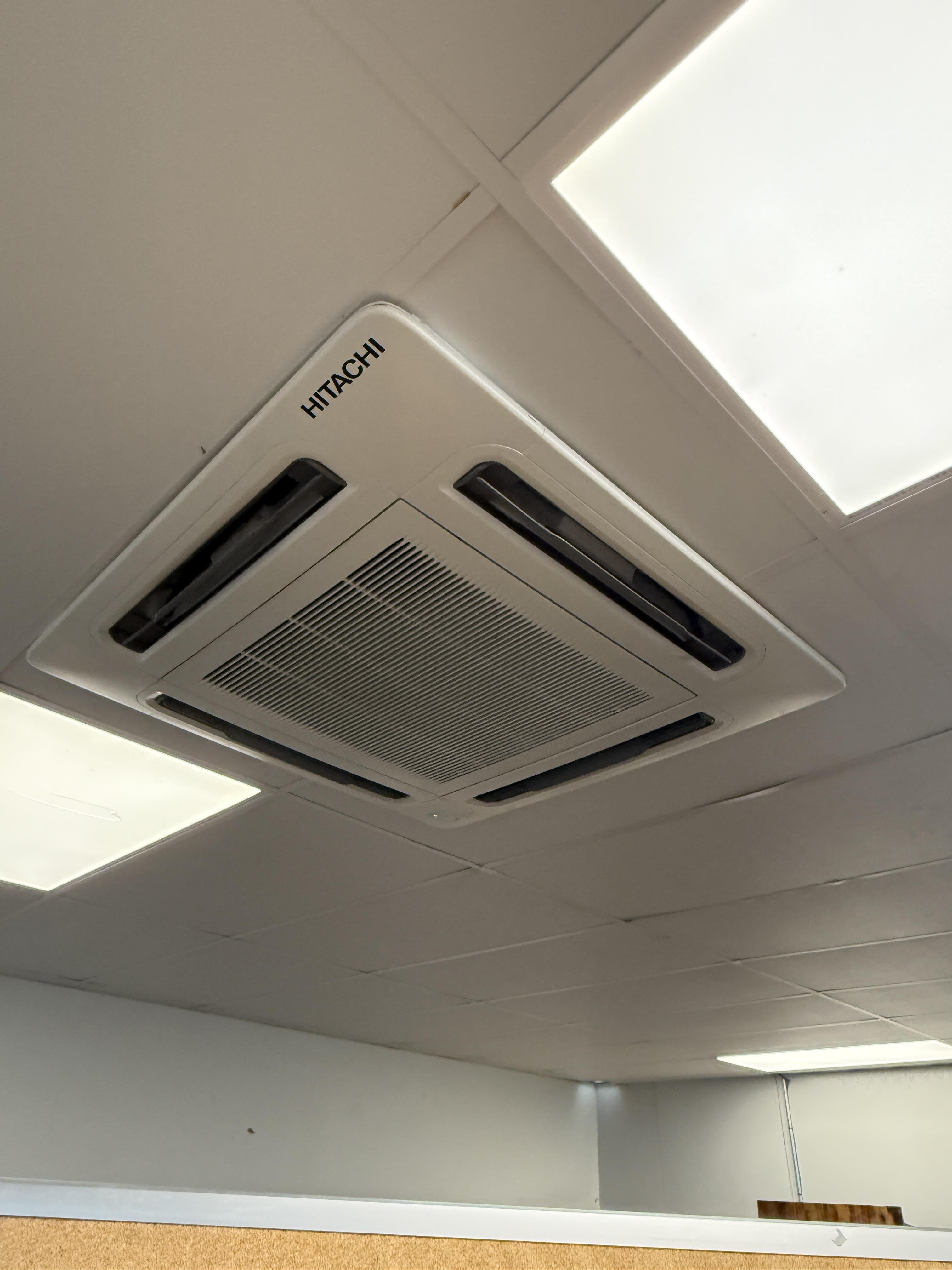 Hitachi 4 Ton Ceiling Cassette Mini Split Heat Pump System with Outdoor Condenser, photo 3