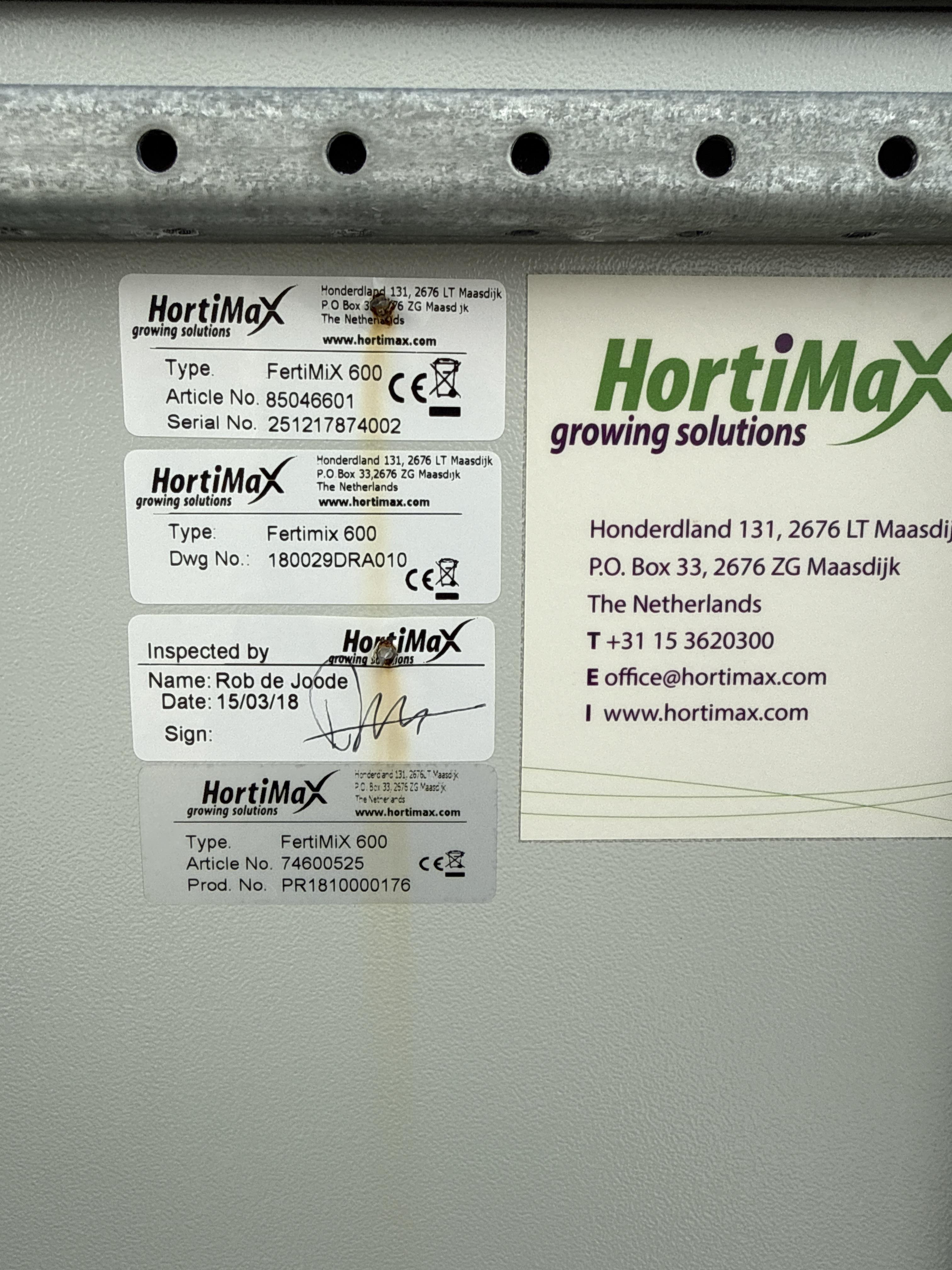 HortiMaX FertiMix 600 Fertigation System – Complete Dosing Unit, photo 2