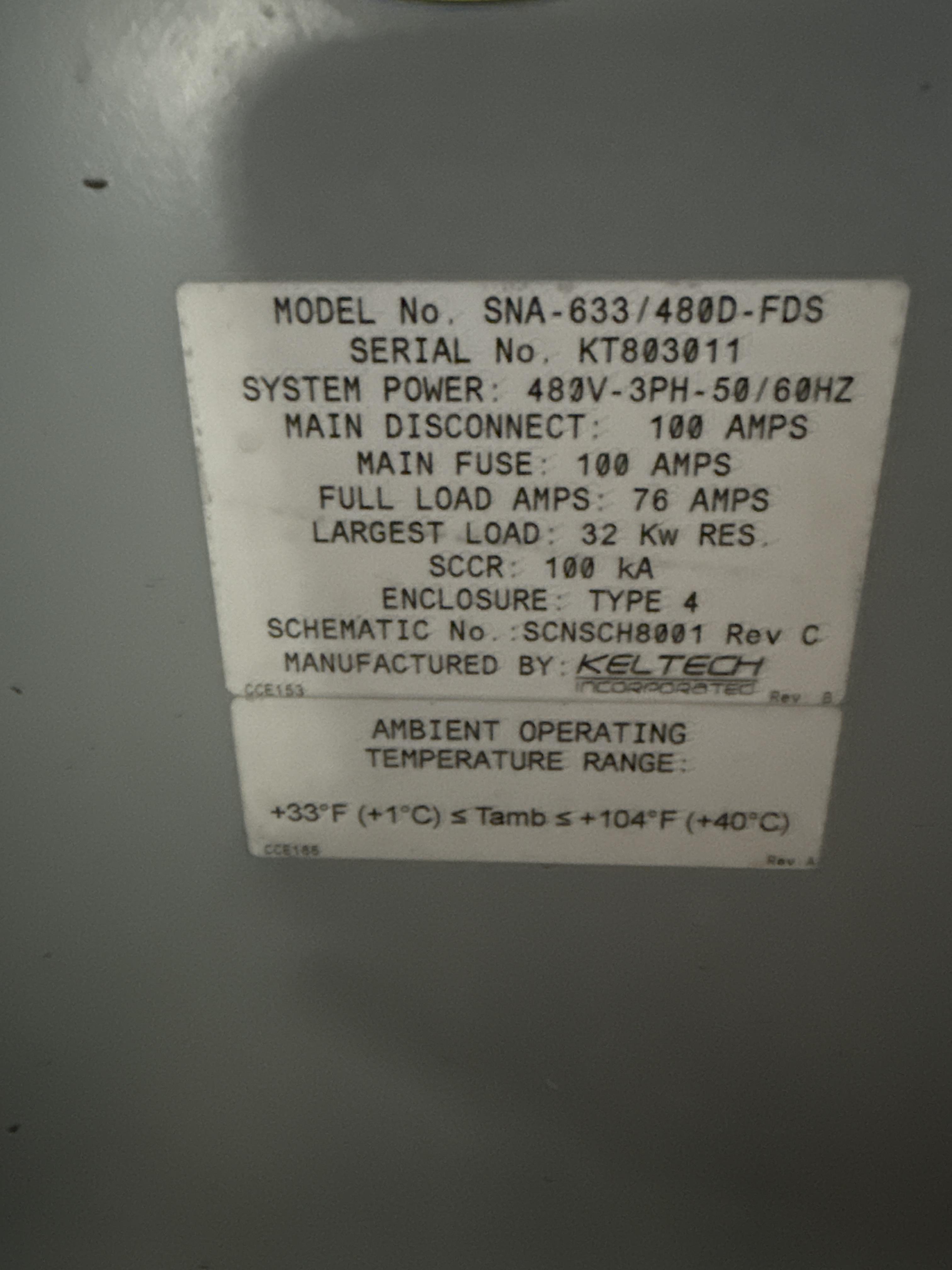 Keltech SNA Series Tankless Electric Water Heater – 480V 3PH, 32kW, photo 3