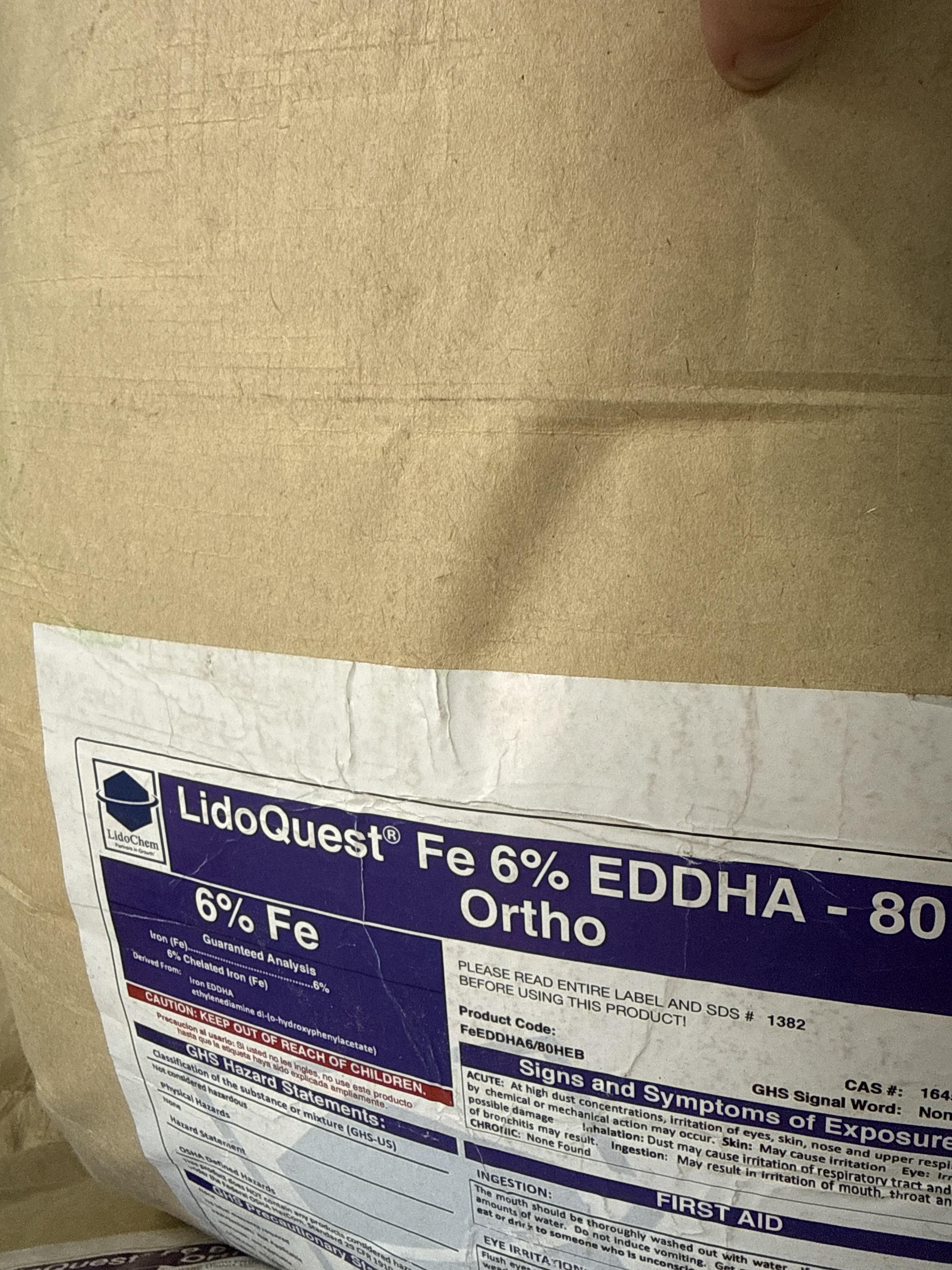 Mixed Fertilizer Lot with LidoQuest Fe 6% EDDHA and Manganese Sulfate, photo 3