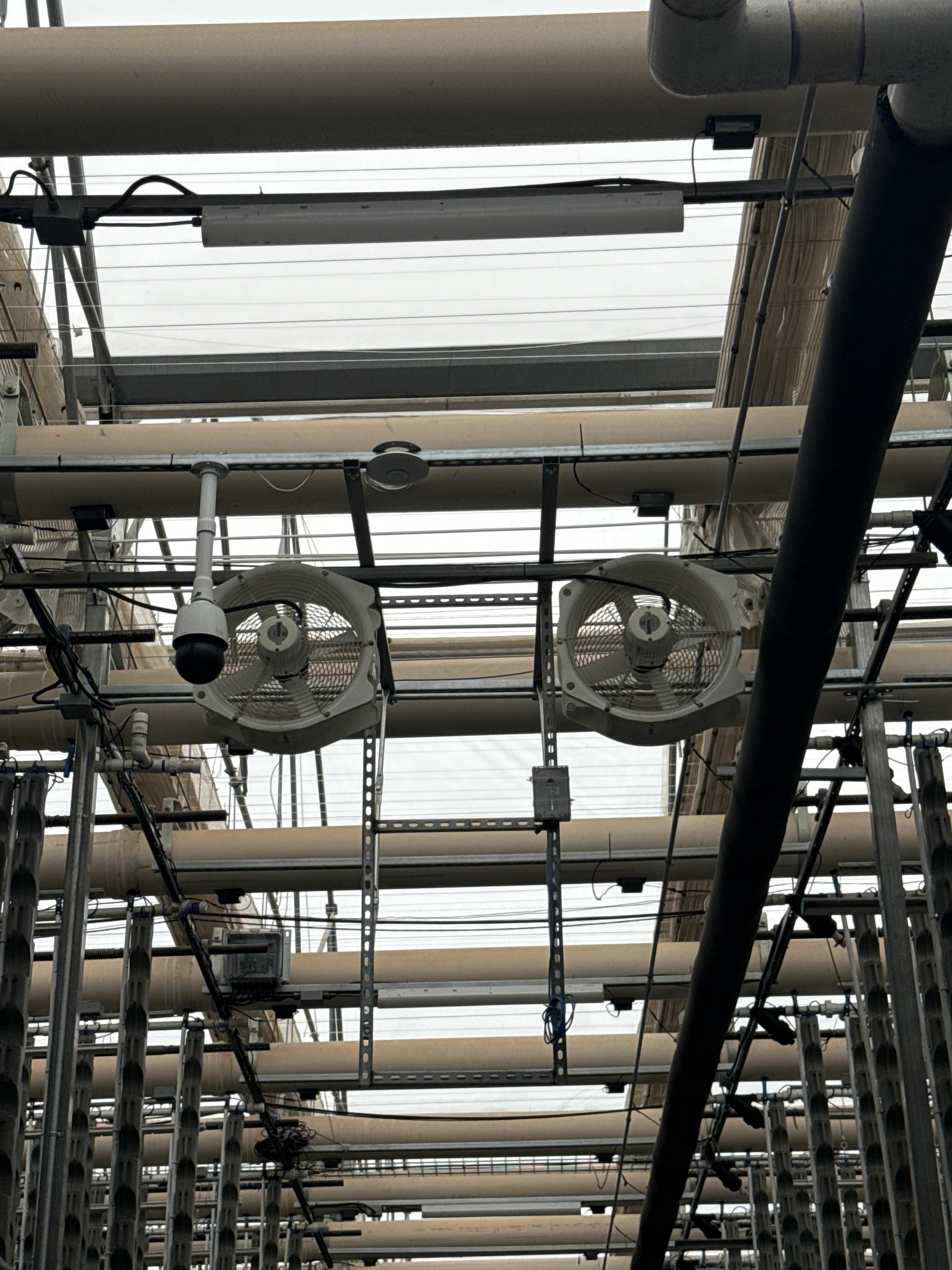 Package of 8 Greenhouse Ceiling Circulation Fans with Reflective Hoods, photo 4