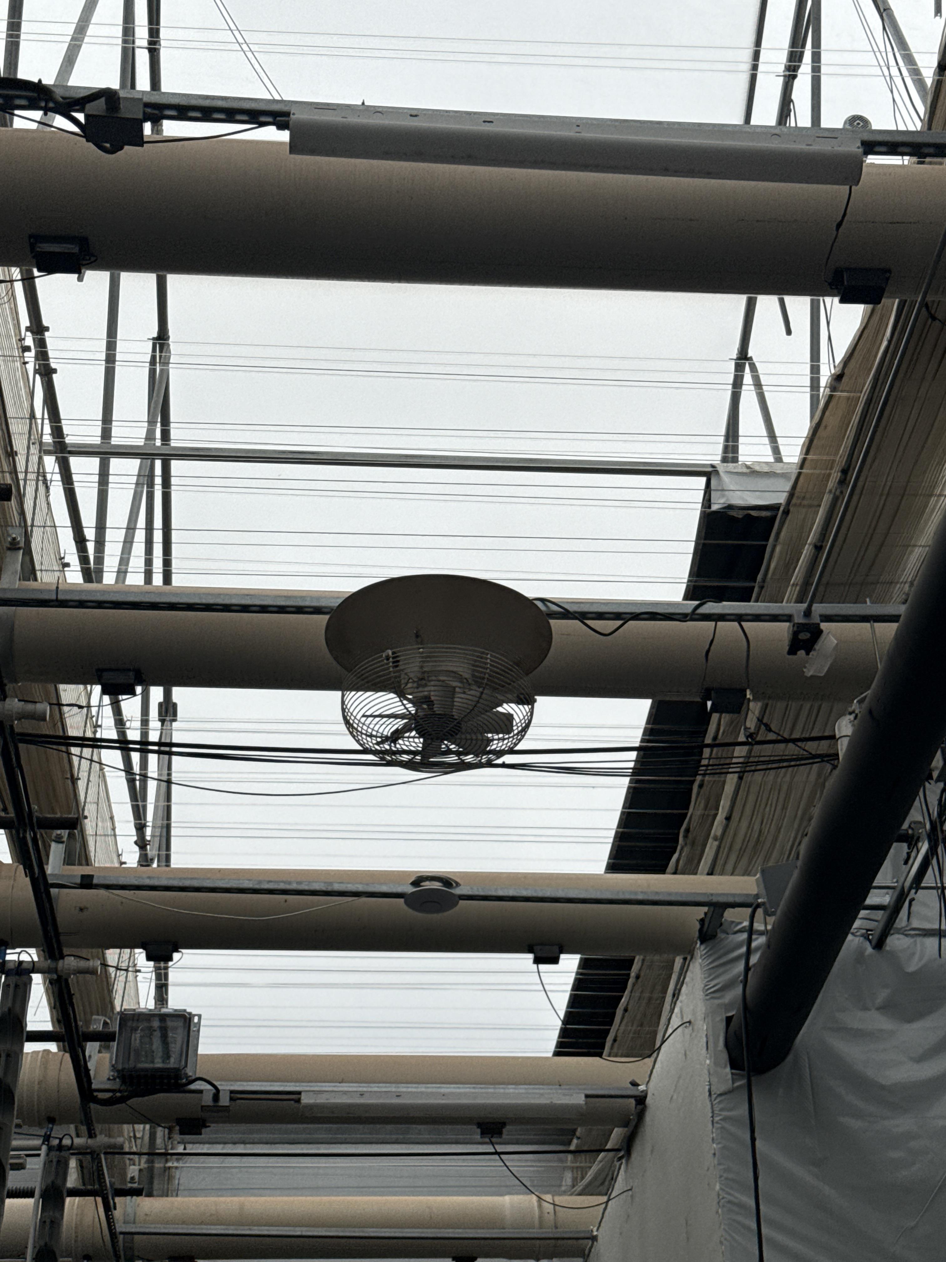 Package of 8 Greenhouse Ceiling Circulation Fans with Reflective Hoods, photo 5