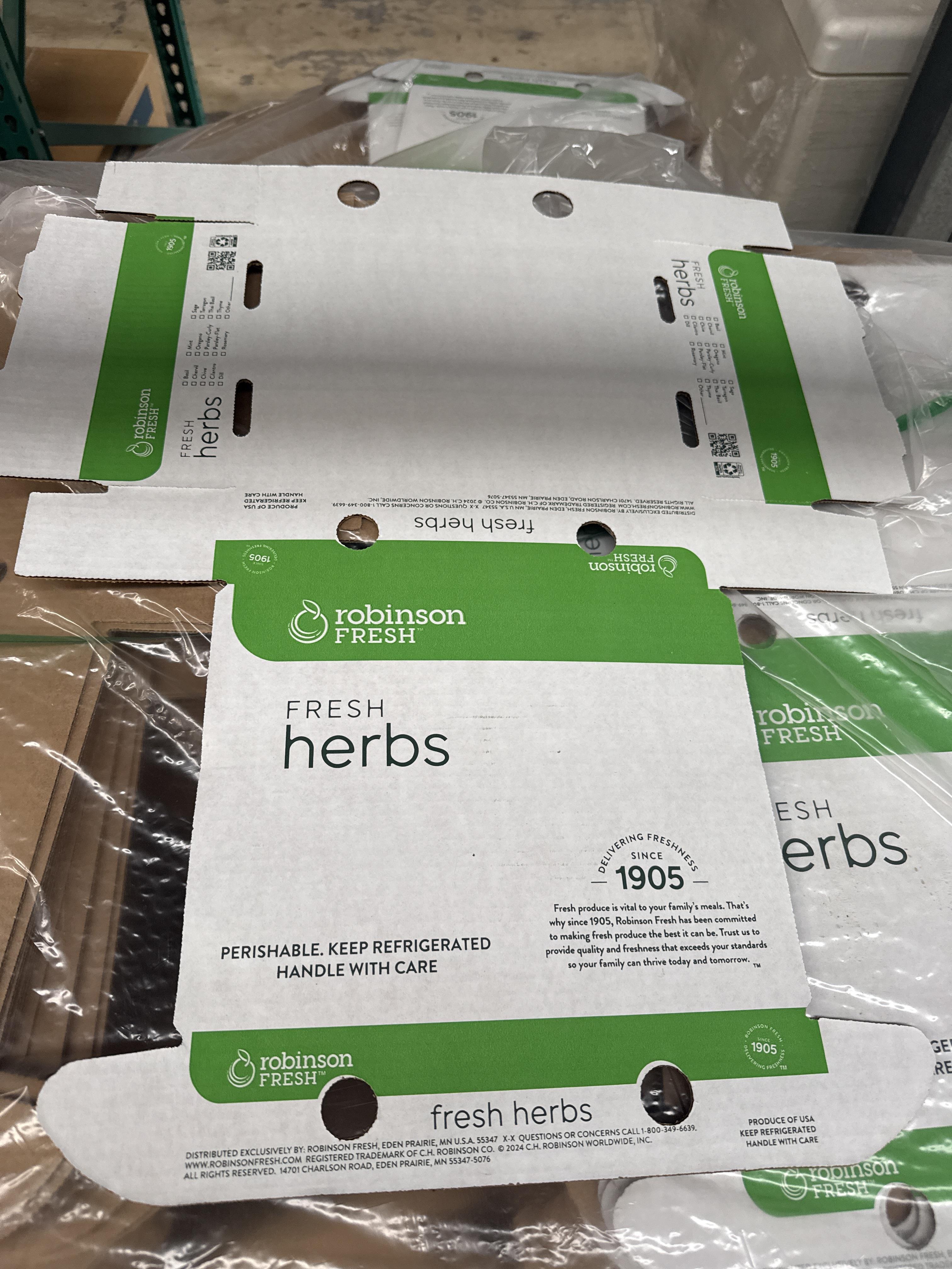 Robinson Fresh Herb Produce Cartons – 2 Pallets of Printed Corrugated Boxes, photo 5