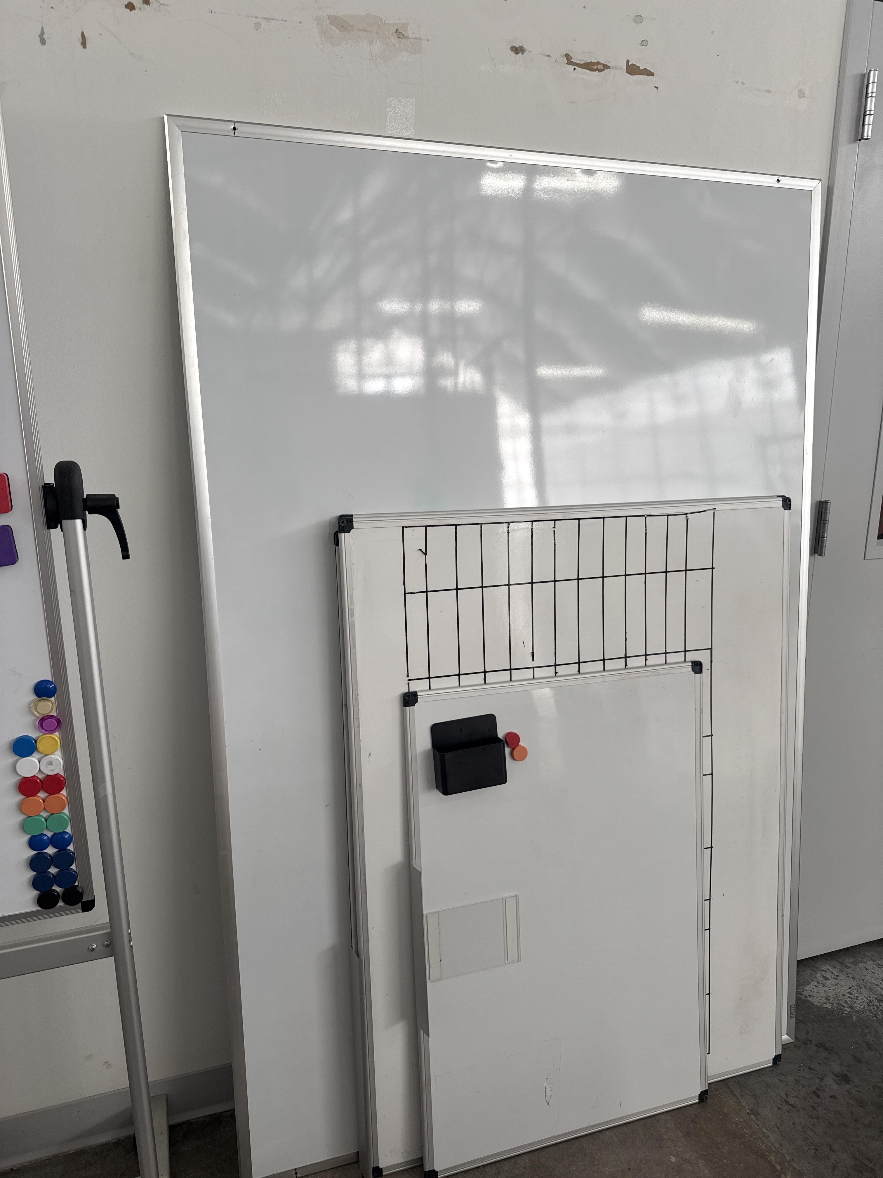 Rolling Whiteboards and Presentation Boards Assorted Mobile Units Lot, photo 2