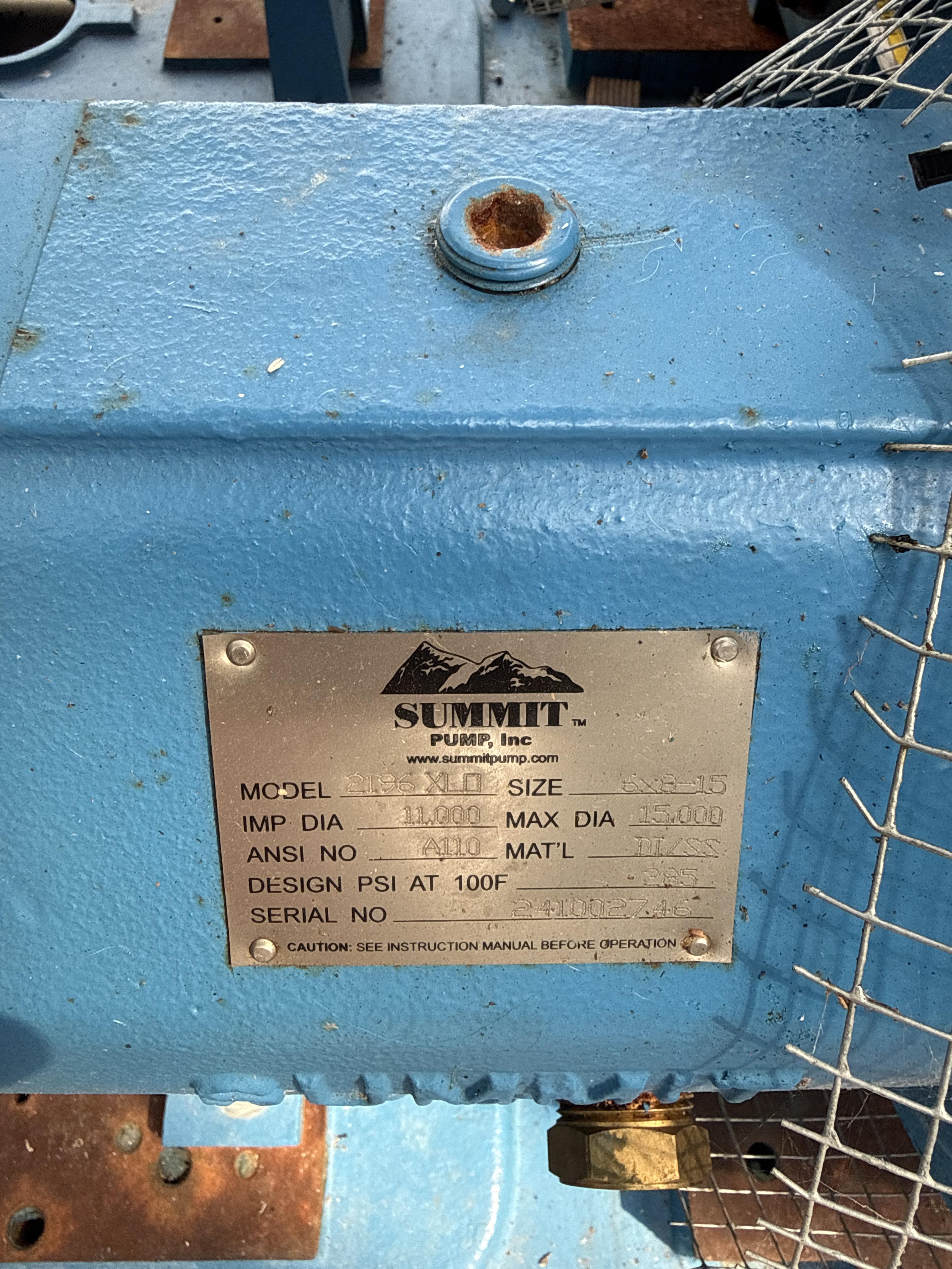 South Pump Package w Summit 2196XLO Pump AMIAD Sigma Pro Filter 15HP Baldor, photo 5