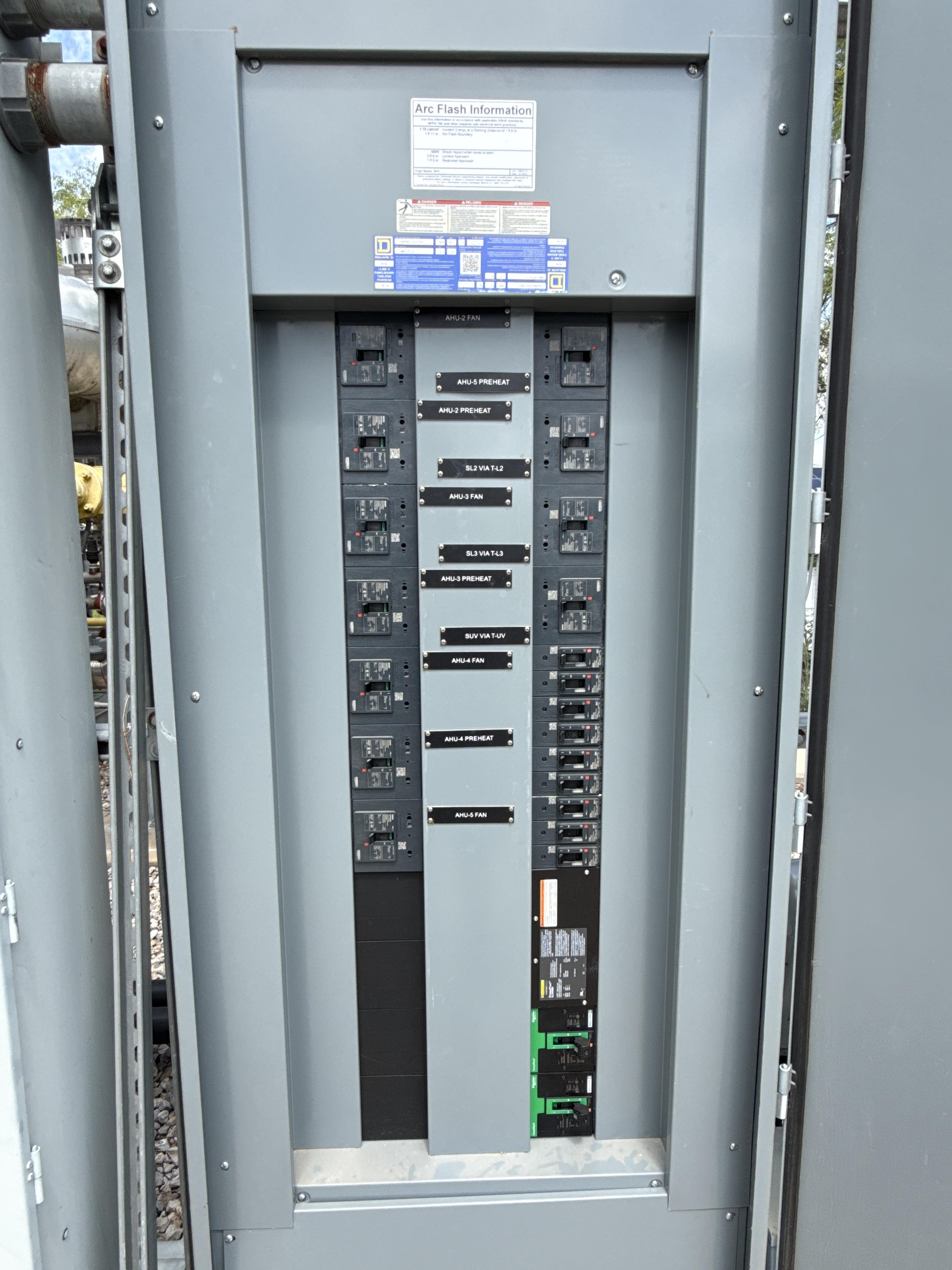 Square D I-Line 600A Panel w/ PowerPact HDA36080 & 21 Breakers 480V 3PH, photo 2