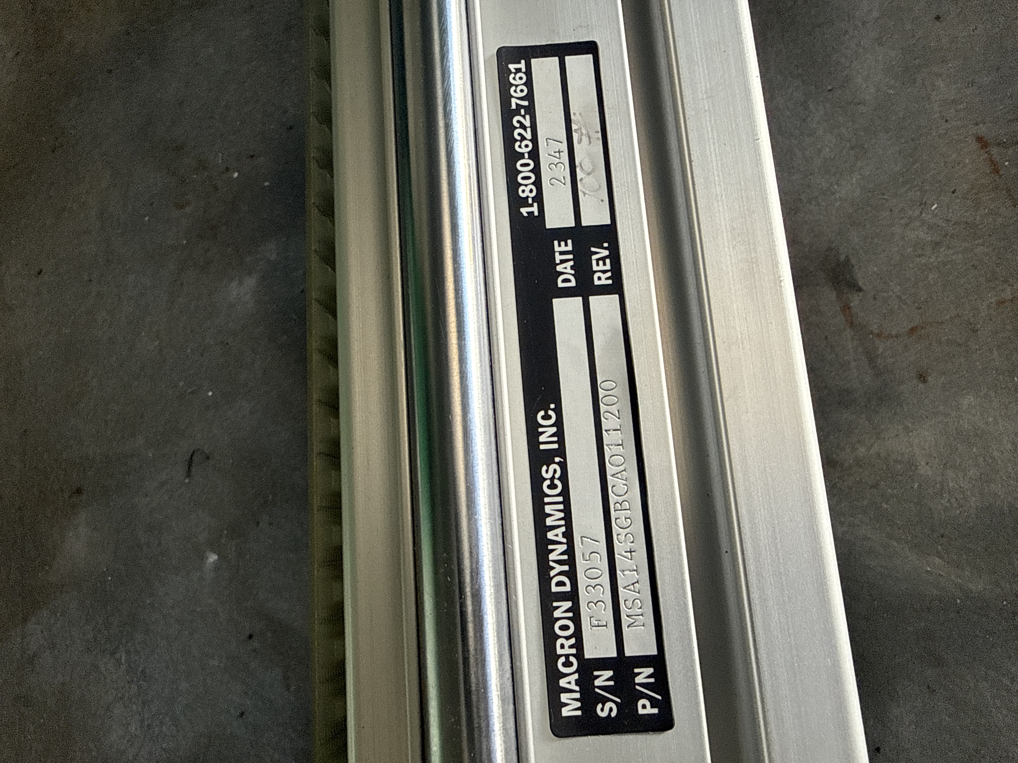 Macron Dynamics MSA-14S Belt-Driven Linear Actuator w/ Gearbox, photo 3