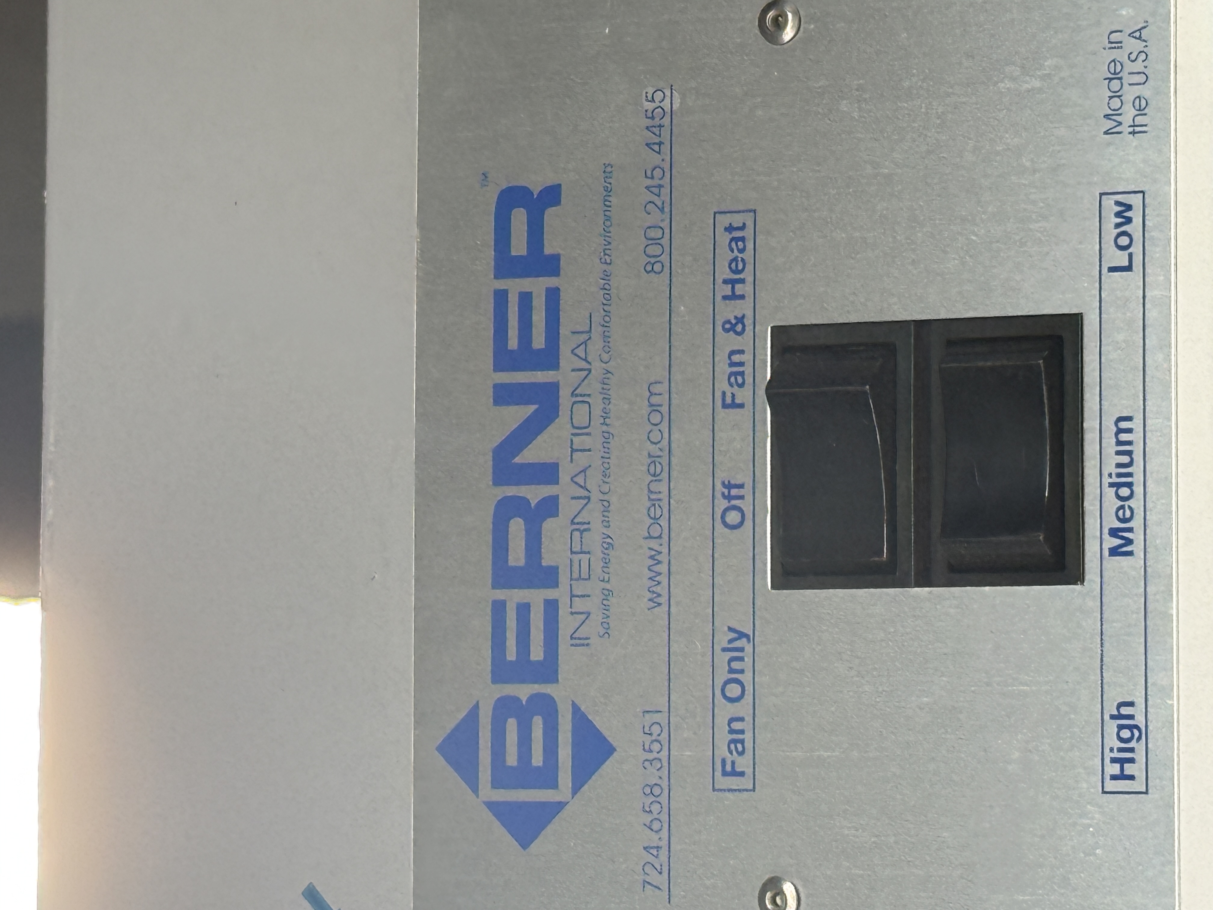 Berner CHD10-1036AA-S01 36" Commercial Air Curtain — Fan & Heat Control, photo 2