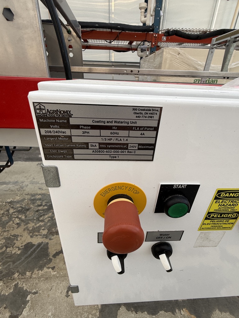 Urbinati Needle Seeder Line w/ Agrinomix Coating & Watering Unit, Conveyors, 208–240V 3PH, photo 3