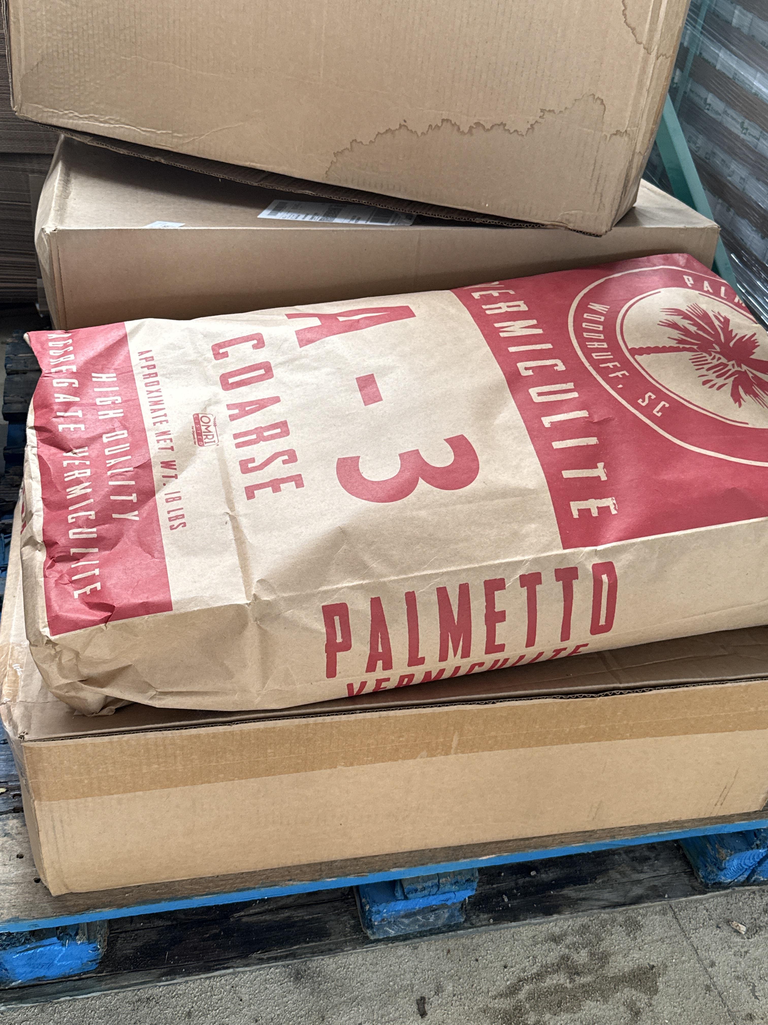 Vermiculite A-3 Coarse Grade 4 Cases 18 lb Bags on Pallet, photo 2