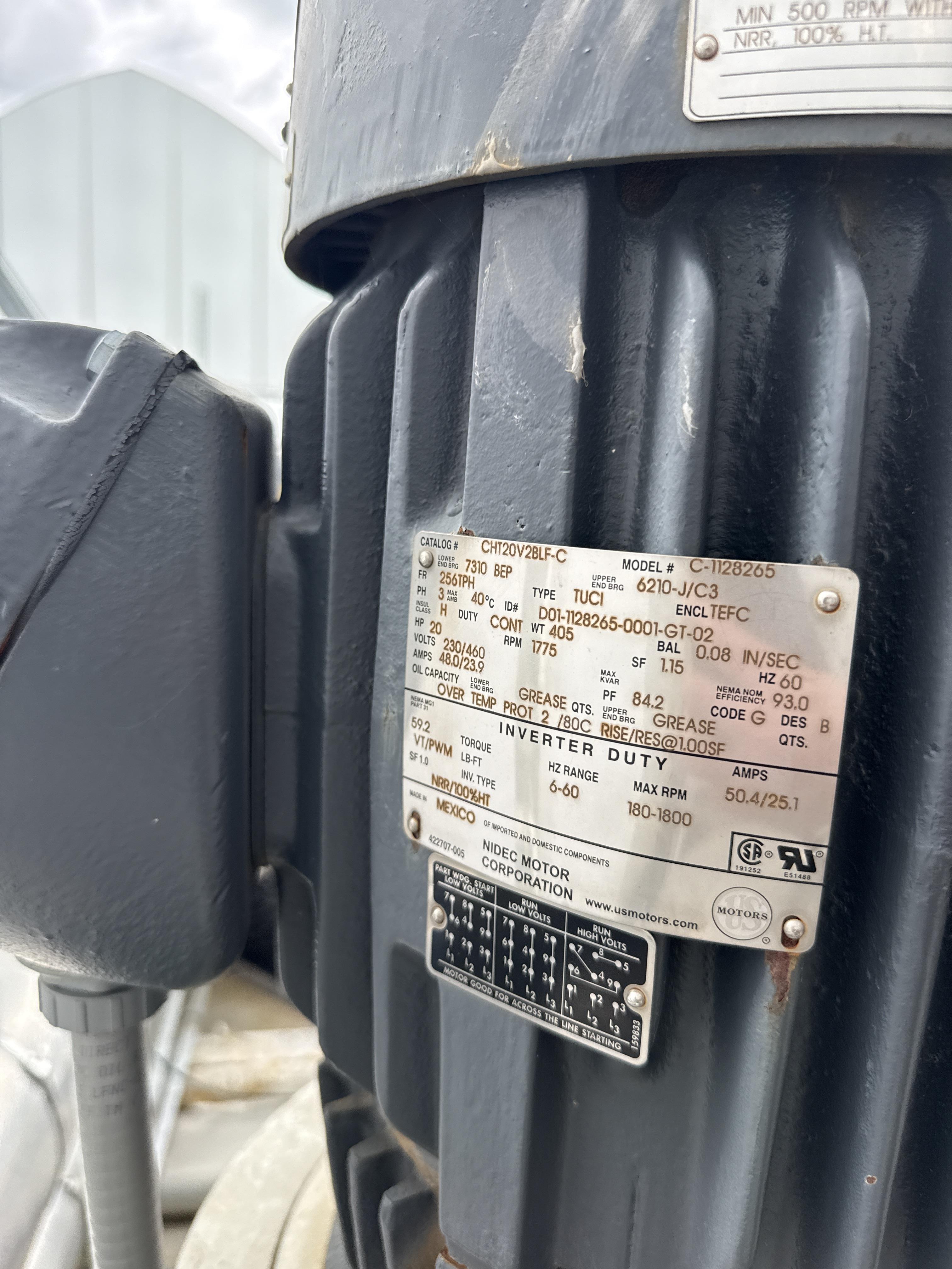 Vertical In Line Distribution Pump Package with Yaskawa VFD and U.S. Motors 20 HP Motor, photo 3