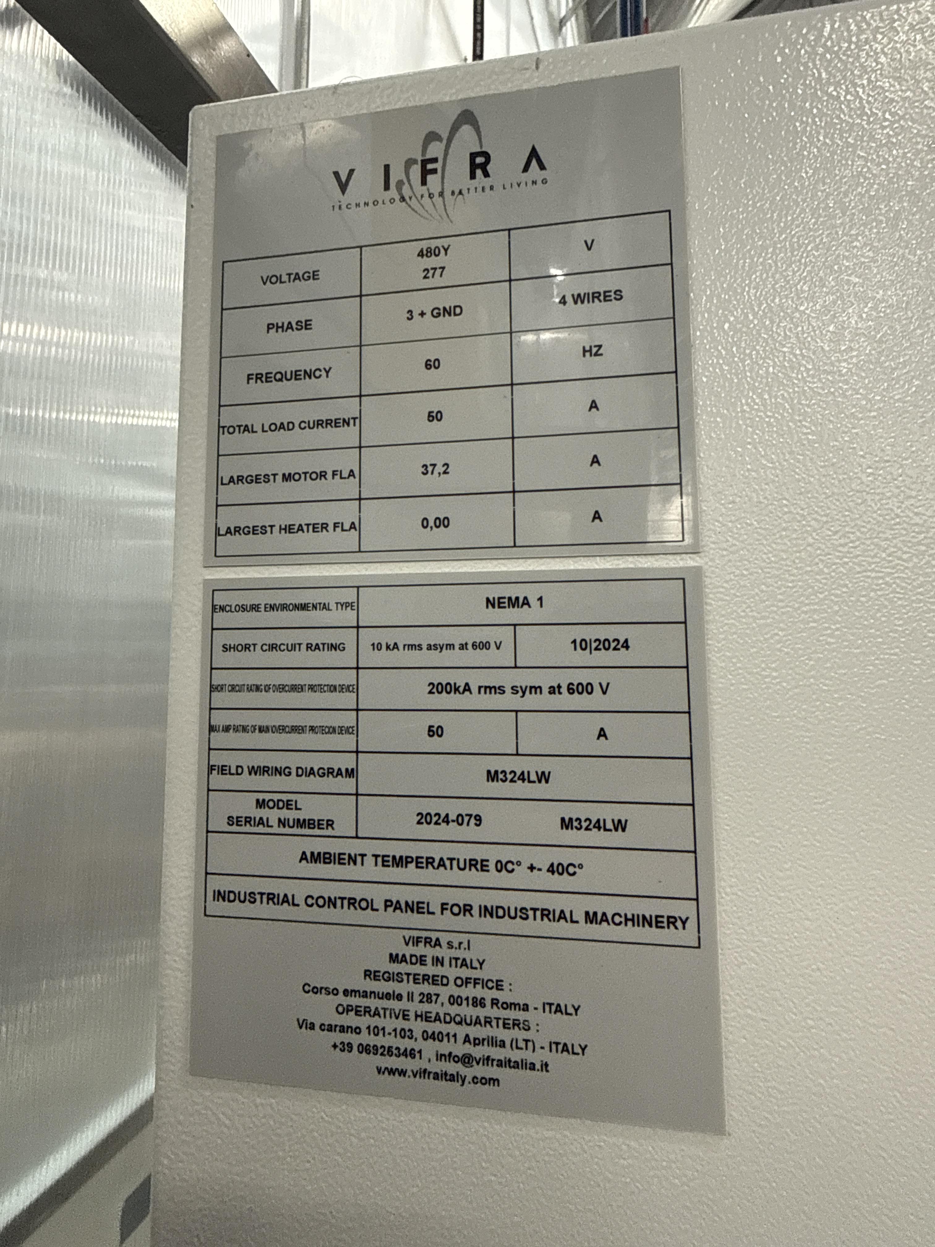 VIFRA M324LW Industrial High-Pressure Fogging System – 480V Greenhouse Climate Control, photo 3